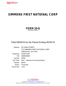 simmons first national corp