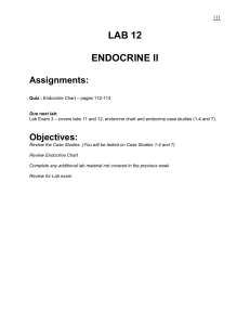 Endocrine Hormone Chart and Case Studies