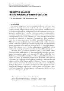 Observed Changes in the Himalayan-Tibetan Glaciers
