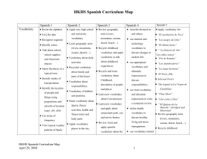 HKHS Spanish Curriculum Map