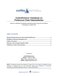 CorbinPartners` Handbook on Preference Claim Substantiation