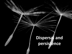 Dispersal and persistence