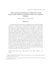 Three-dimensional Simulation of Magnetized Cloud Fragmentation