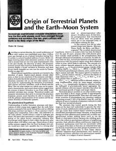 Origin of Terrestrial Planets and-the Earth