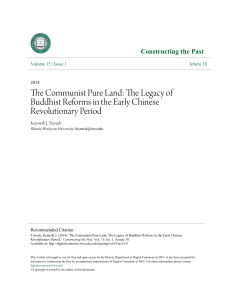 The Communist Pure Land: The Legacy of Buddhist Reforms in the