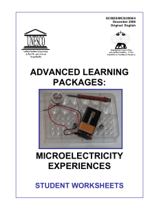 Advanced learning packages: microelectricity - UNESDOC