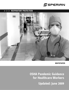 OSHA Pandemic for Healthcare Workers Whitepaper