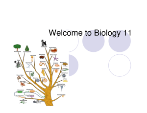 Welcome to Biology 11
