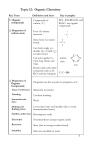 Topic 12: Organic Chemistry