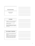 Inferential Statistics Probability From Samples to Populations