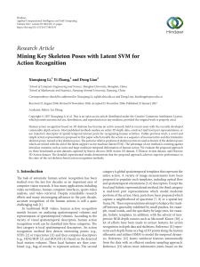 Mining Key Skeleton Poses with Latent SVM for Action Recognition