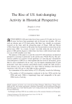 The Rise of US Anti-dumping Activity in Historical Perspective