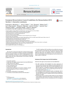 European Resuscitation Council Guidelines for Resuscitation 2015