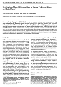 Distribution of Prolyl Oligopeptidase in Human