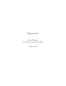 Trigonometry - New River Community College