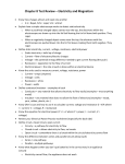 Chapter 8 Test Review – Electricity and Magnetism