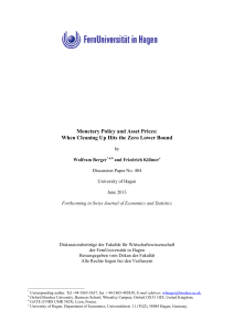 Monetary Policy and Asset Prices: When Cleaning