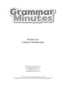 6th Grade Grammar Minutes