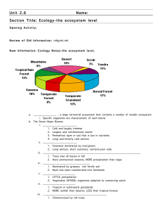 Unit 2.6 Name: Section Title: Ecology