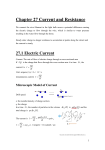 Chapter 27 Current and Resistance