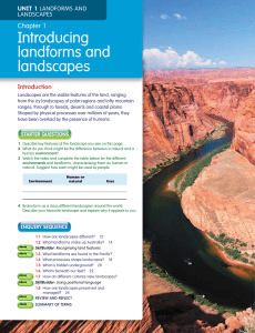 Introducing landforms and landscapes