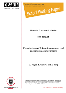 Expectations of future income and real exchange rate