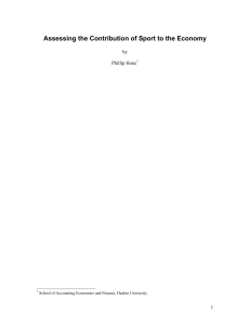 Assessing the Contribution of Sport to the Economy