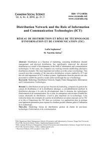 Distribution Network and the Role of Information and