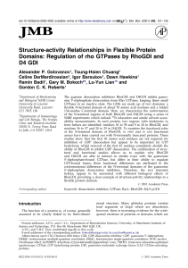 Structure-activity Relationships in Flexible Protein Domains
