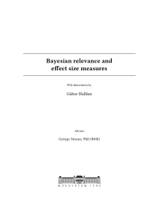 Bayesian relevance and effect size measures