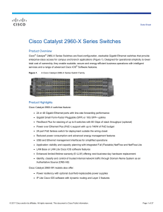 Cisco Catalyst 2960-X Series Switches Data Sheet