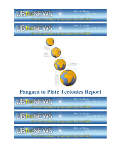 Pangaea to Plate Tectonics Report