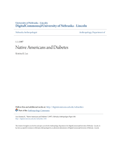 Native Americans and Diabetes - DigitalCommons@University of