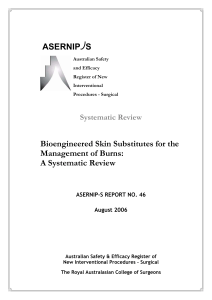 asernip-s review of bioengineered skin substitutes for the
