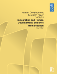 Human Development Research Paper 2009/35 Immigration and