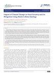 Impact of Climate Change on Food Security and Its Mitigation Using