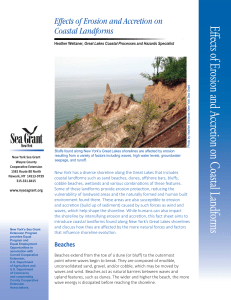 Effects of Erosion and Accretion on Coastal Landforms