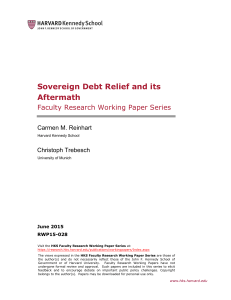 Sovereign Debt Relief and its Aftermath