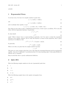 1 Exponential Form 2 Quiz 26A