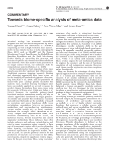 Towards biome-specific analysis of meta-omics data