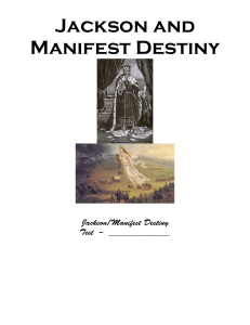 Jackson and Manifest Destiny