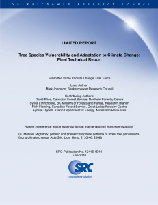 Tree Species Vulnerability and Adaptation to Climate Change