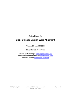 Guidelines for BOLT Chinese