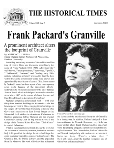 Frank Packard`s Granville