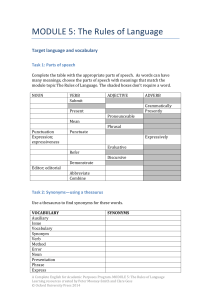 MODULE 5: The Rules of Language