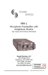 SoundDevices MM-1 manual - fra www.interstage.dk