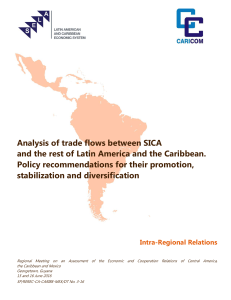 Analysis of trade flows between SICA and the rest of Latin