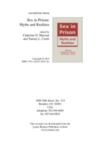 Sex in Prison - Lynne Rienner Publishers