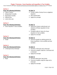 Chapter 2 Summary: Linear Equations and Inequalities in Two