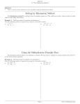 Solving by Elimination Method Using the Multiplication Principle First